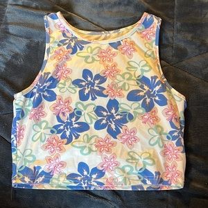 flower crop top. size medium